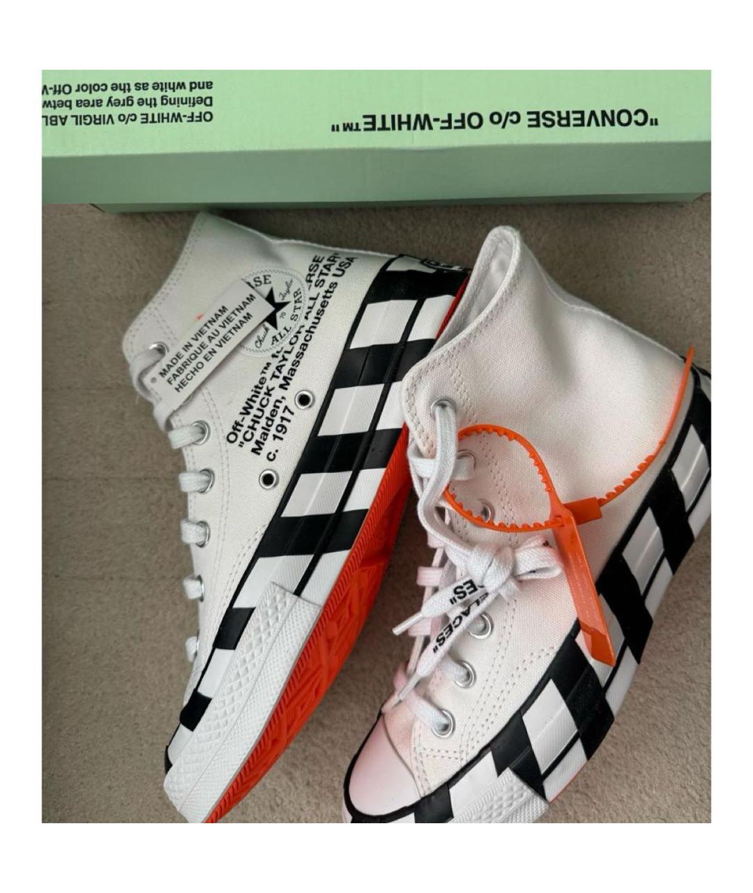 OFF-WHITE Бежевые кеды, фото 5