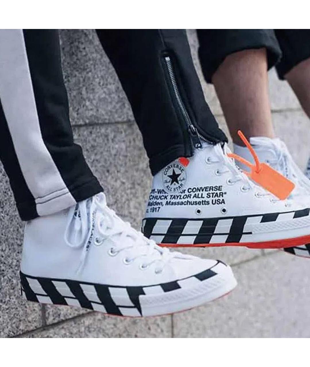 OFF-WHITE Бежевые кеды, фото 7