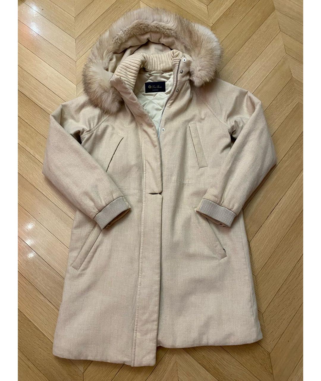LORO PIANA Бежевая кашемировая парка, фото 3