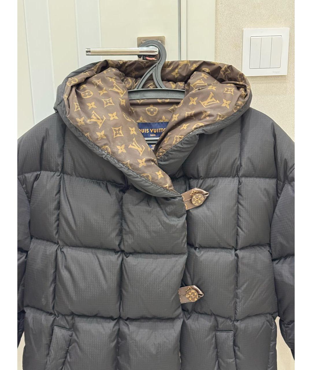 LOUIS VUITTON Черный полиамидовый пуховик, фото 4