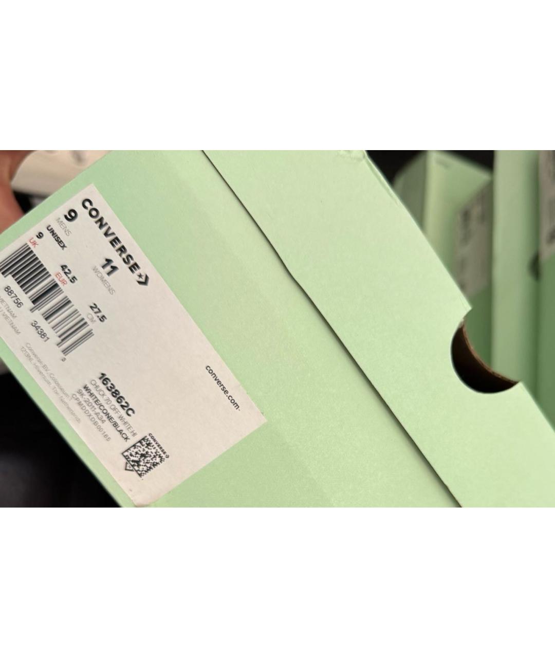 OFF-WHITE Белые высокие кроссовки / кеды, фото 8