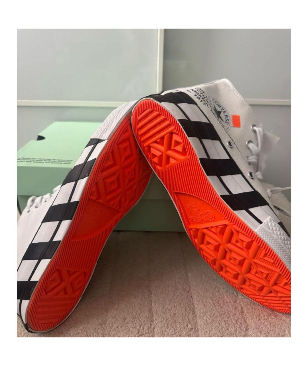 OFF-WHITE Белые высокие кроссовки / кеды, фото 3