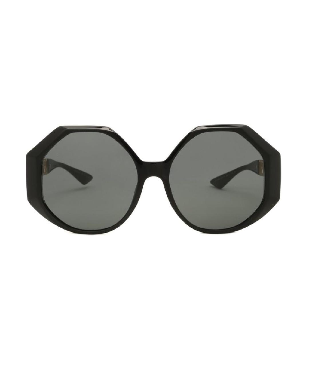 VERSACE Черные пластиковые солнцезащитные очки, фото 8