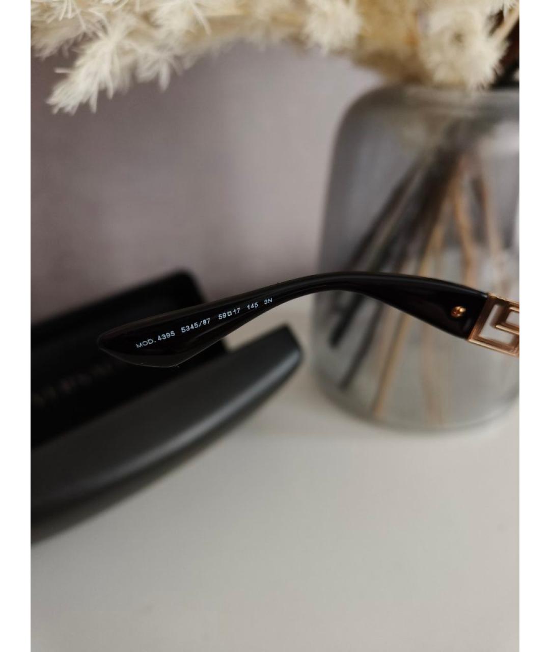 VERSACE Черные пластиковые солнцезащитные очки, фото 7