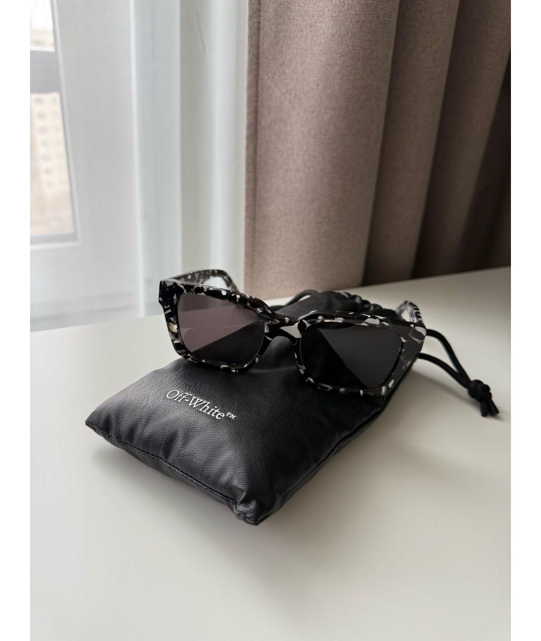 OFF-WHITE Черные пластиковые солнцезащитные очки, фото 8