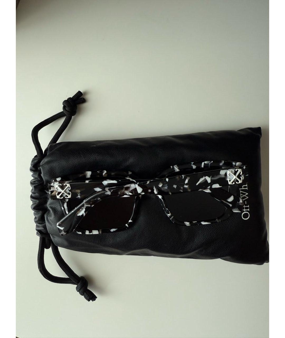 OFF-WHITE Черные пластиковые солнцезащитные очки, фото 7