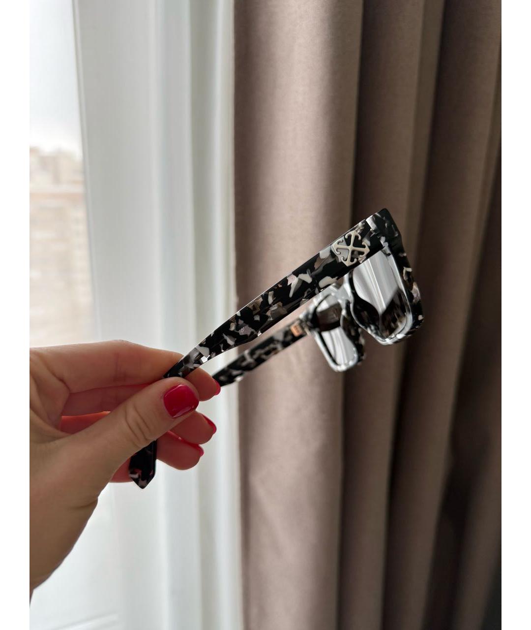 OFF-WHITE Черные пластиковые солнцезащитные очки, фото 6