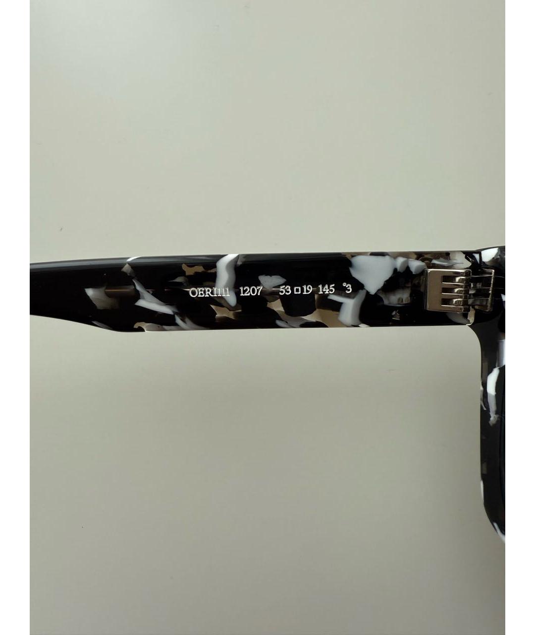 OFF-WHITE Черные пластиковые солнцезащитные очки, фото 5