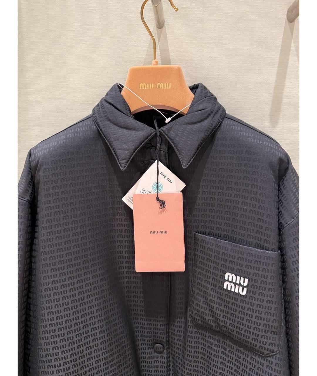 MIU MIU Черная полиамидовая куртка, фото 6