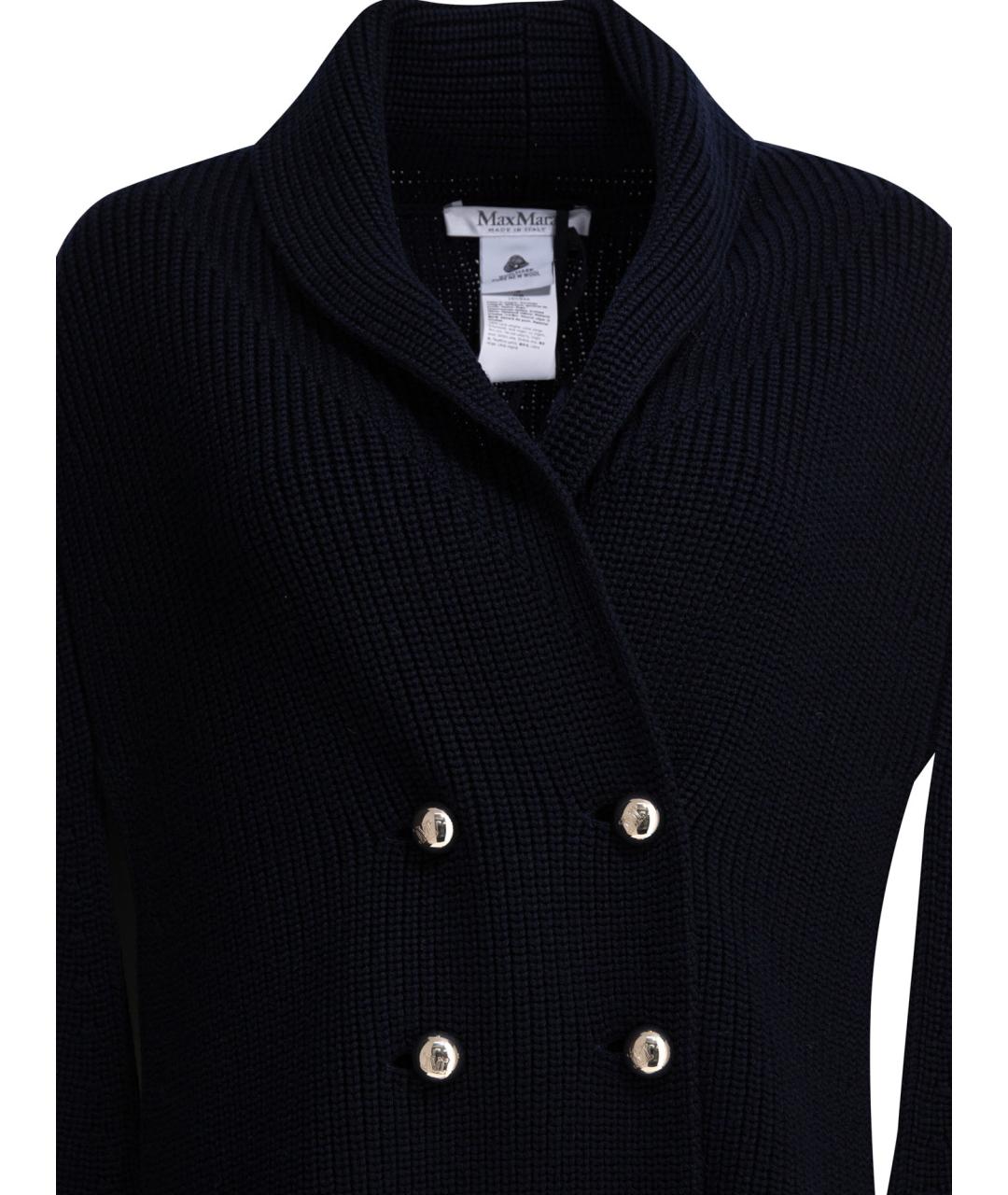 MAX MARA Синий шерстяной кардиган, фото 3