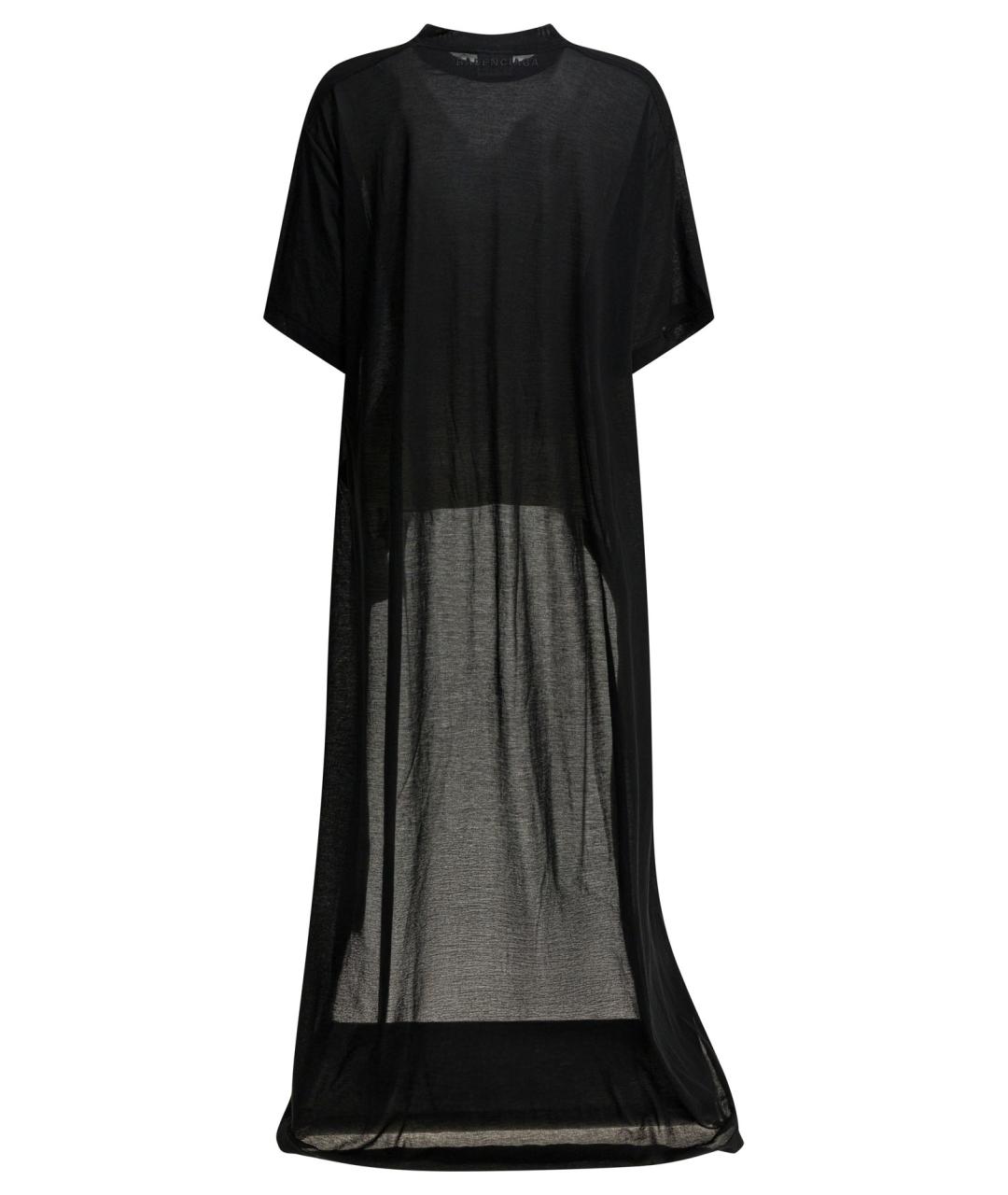 BALENCIAGA Черная хлопковая футболка, фото 2