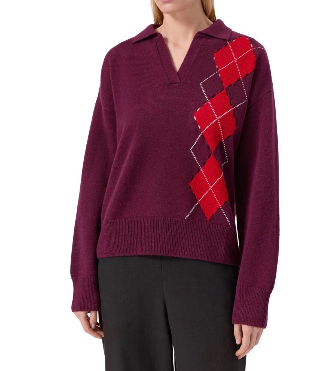 MRZ Бордовый шерстяной джемпер / свитер, фото 7