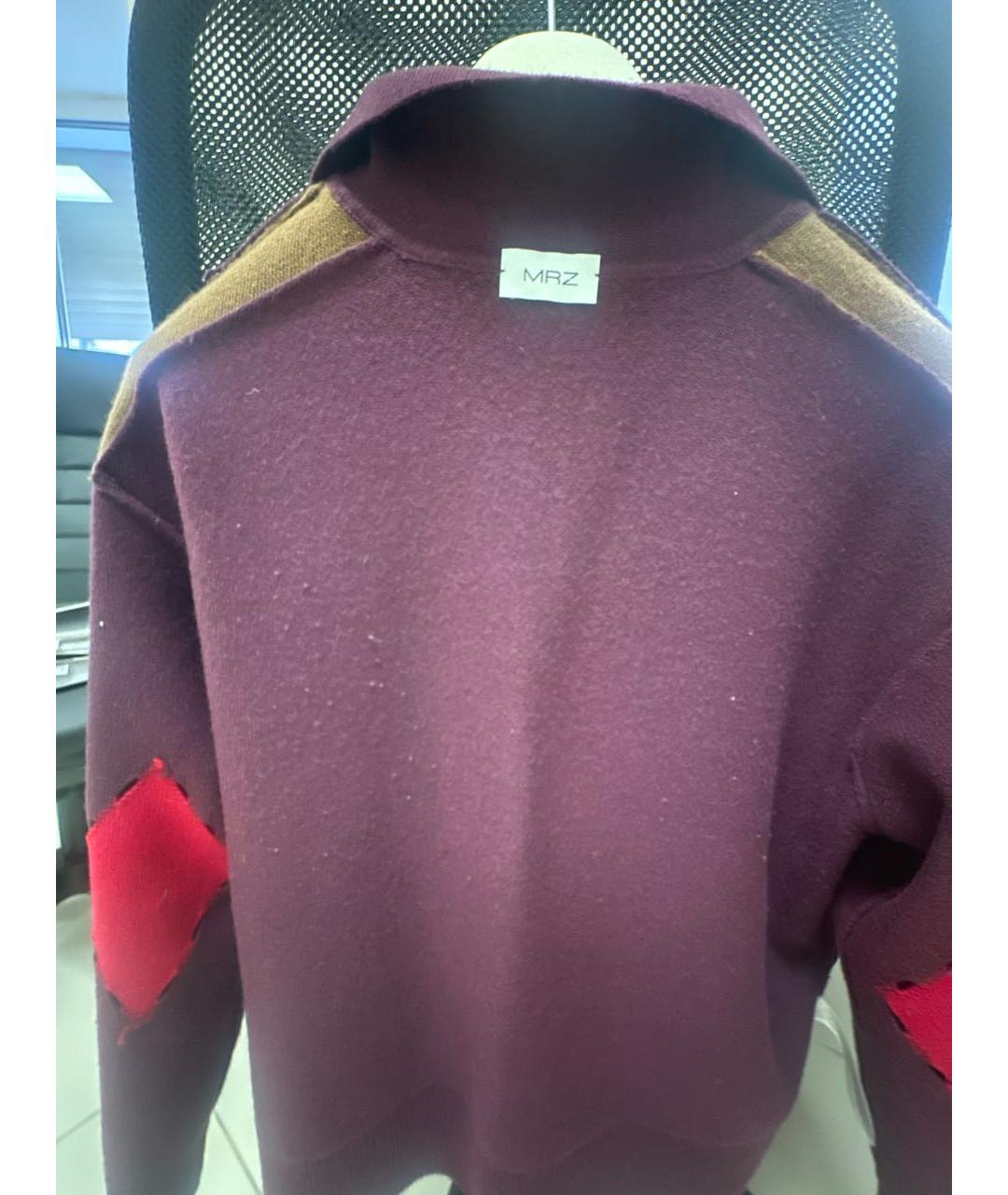 MRZ Бордовый шерстяной джемпер / свитер, фото 3