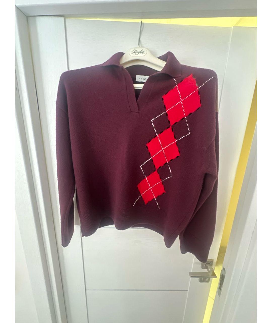 MRZ Бордовый шерстяной джемпер / свитер, фото 9