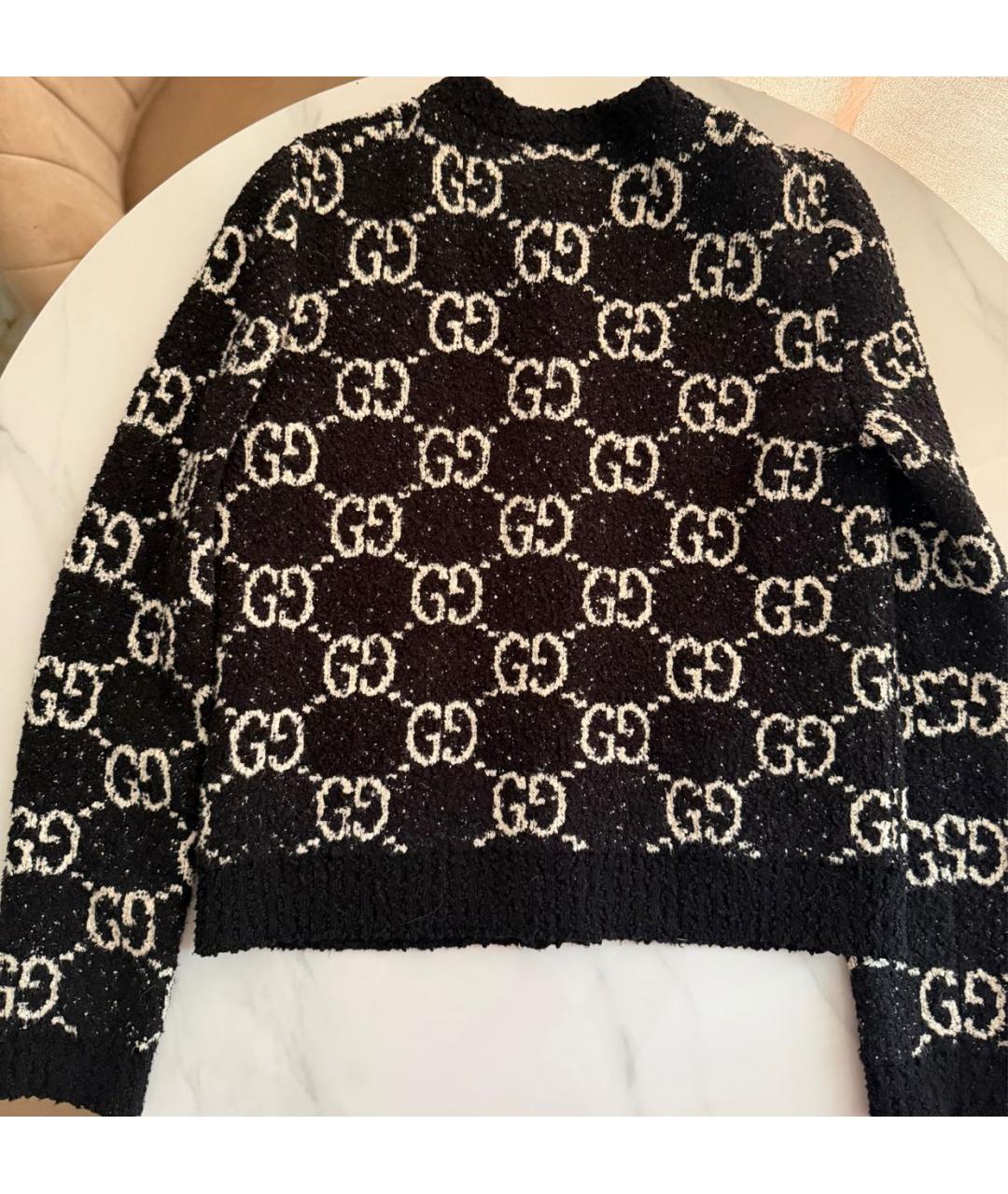 GUCCI Черный хлопковый кардиган, фото 2