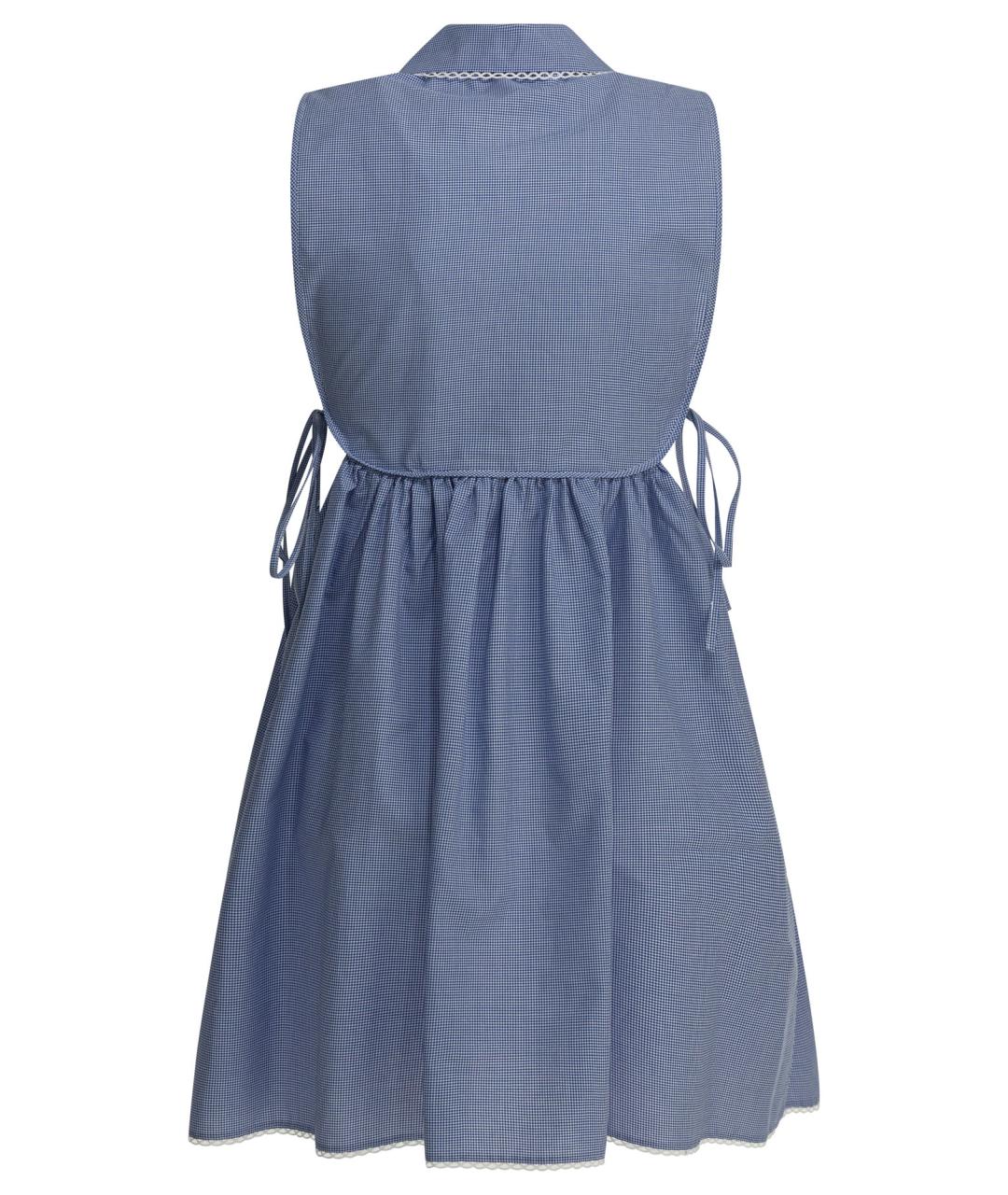 MIU MIU Голубое хлопковое повседневное платье, фото 2