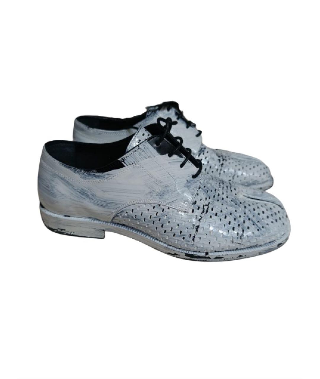 MAISON MARGIELA Белые туфли из лакированной кожи, фото 8