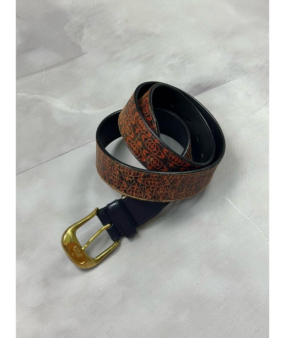 VIVIENNE WESTWOOD Черный кожаный ремень, фото 9