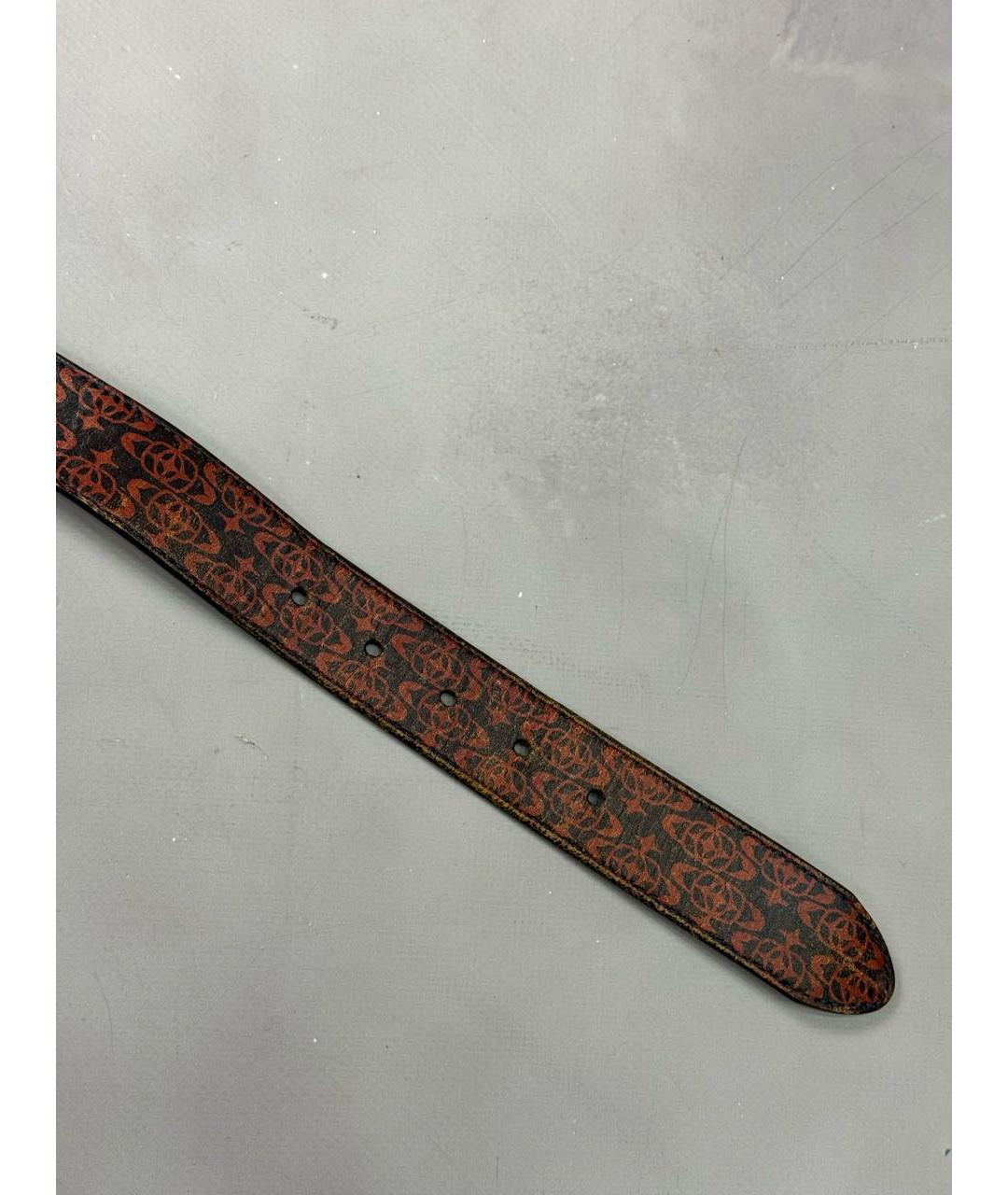 VIVIENNE WESTWOOD Черный кожаный ремень, фото 5