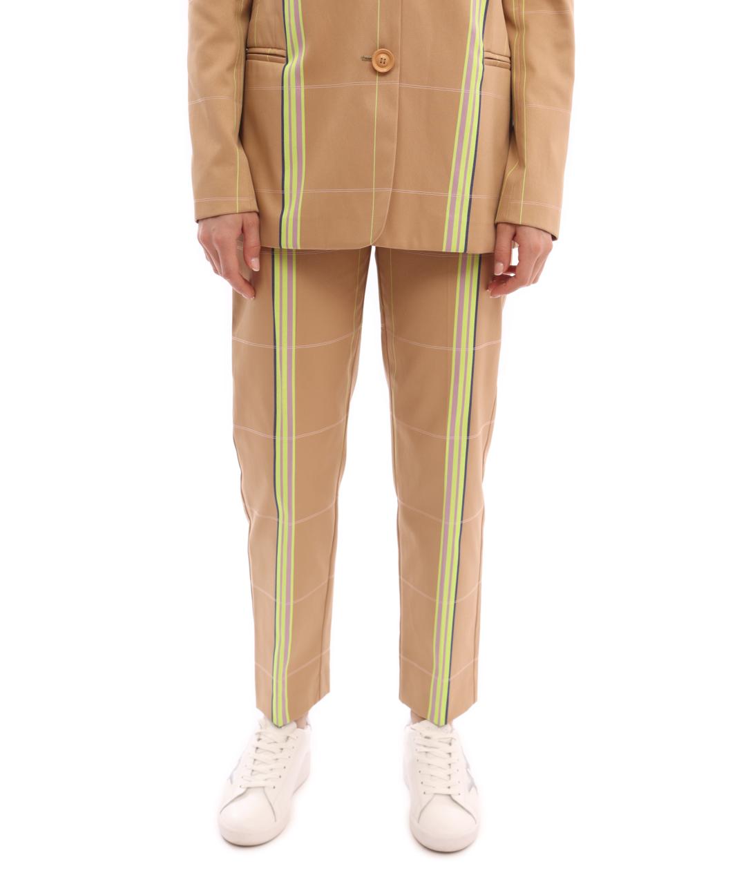 PINKO Бежевые прямые брюки, фото 2