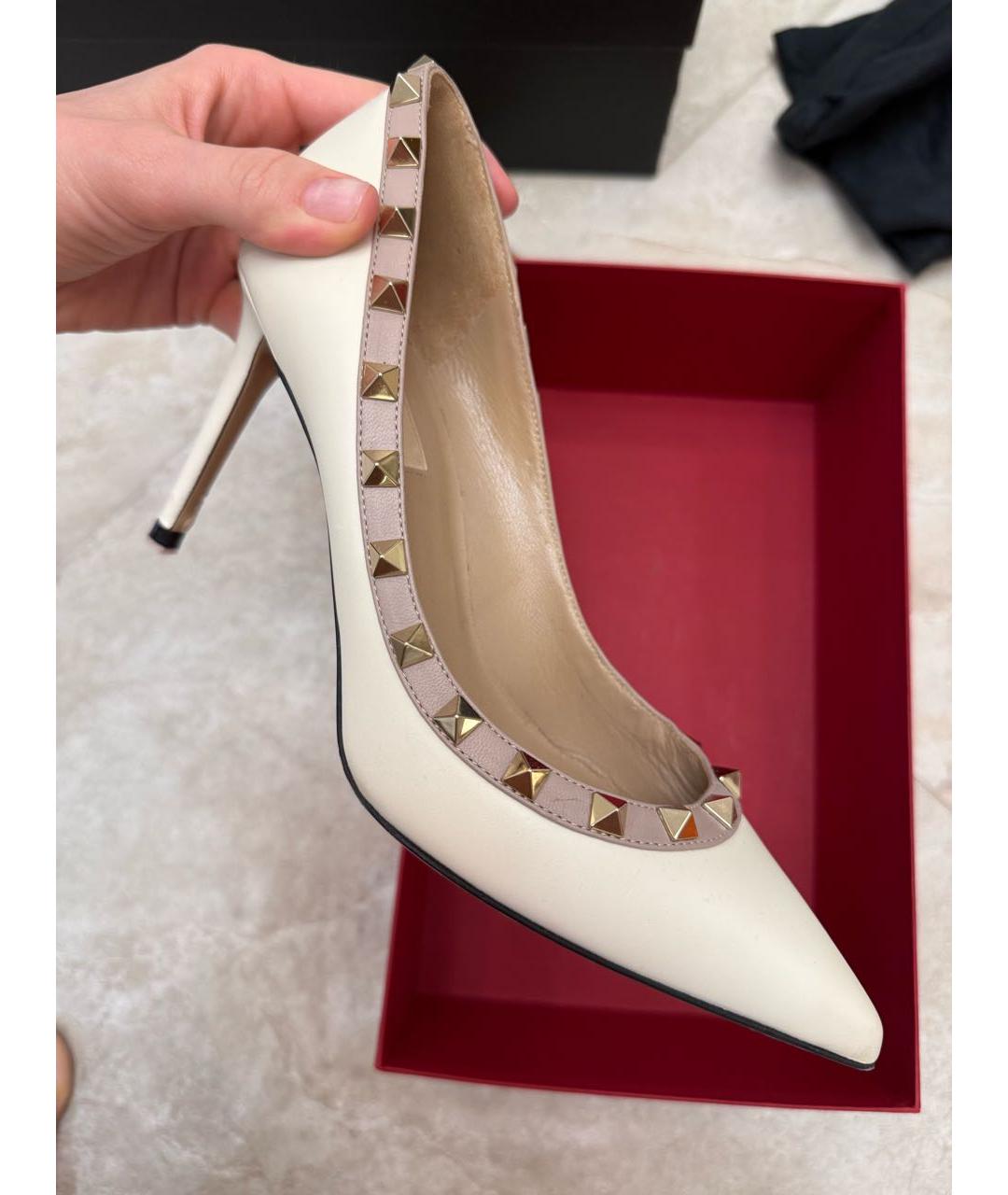 VALENTINO Белые кожаные туфли, фото 2