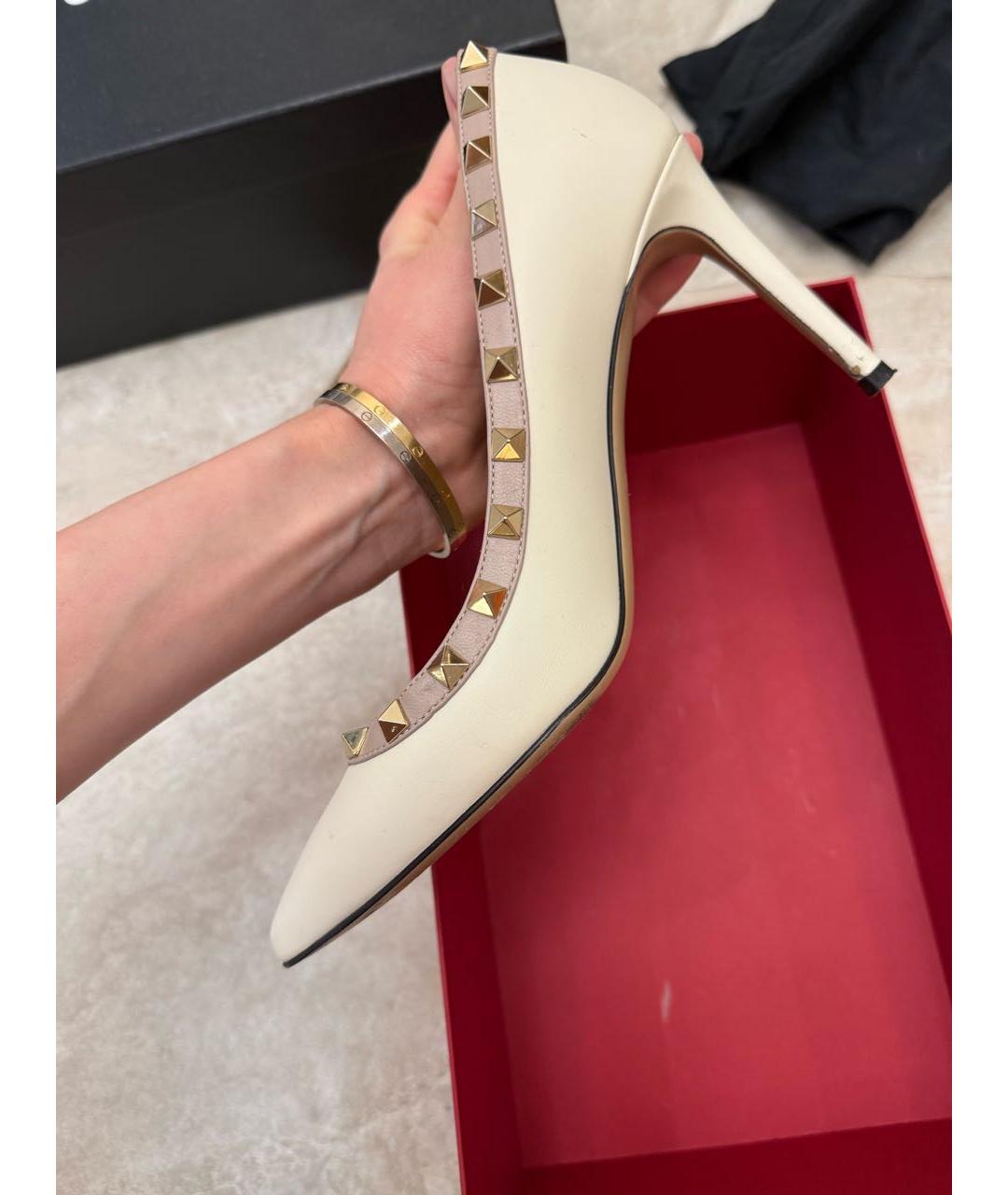 VALENTINO Белые кожаные туфли, фото 5