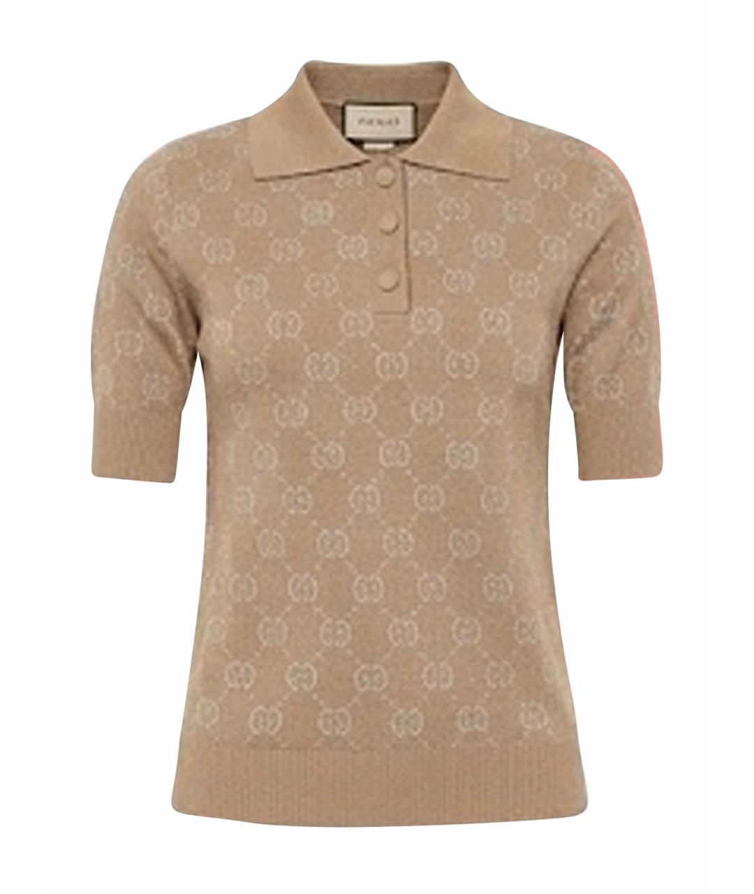 GUCCI Бежевый хлопковый джемпер / свитер, фото 1