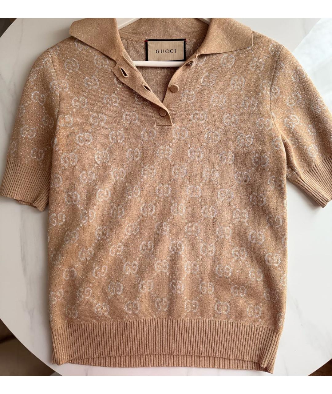 GUCCI Бежевый хлопковый джемпер / свитер, фото 6