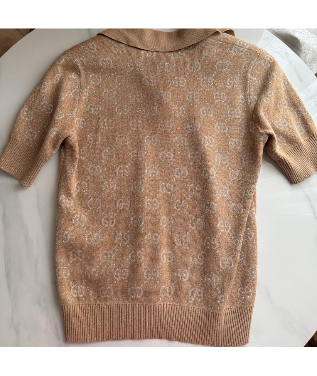 GUCCI Бежевый хлопковый джемпер / свитер, фото 2