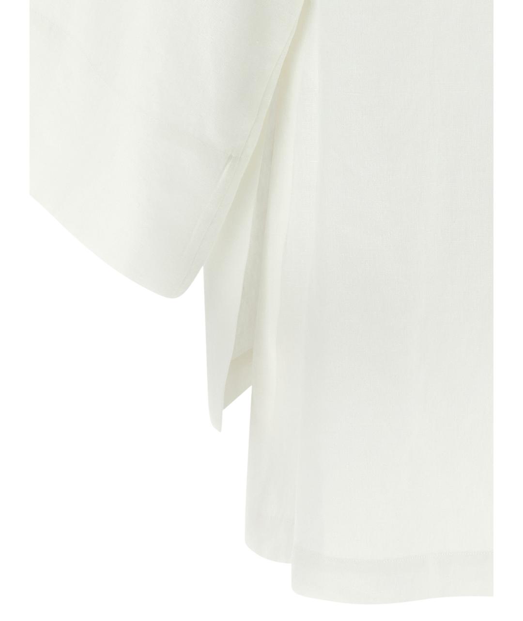 THE ROW Белая льняная блузы, фото 4