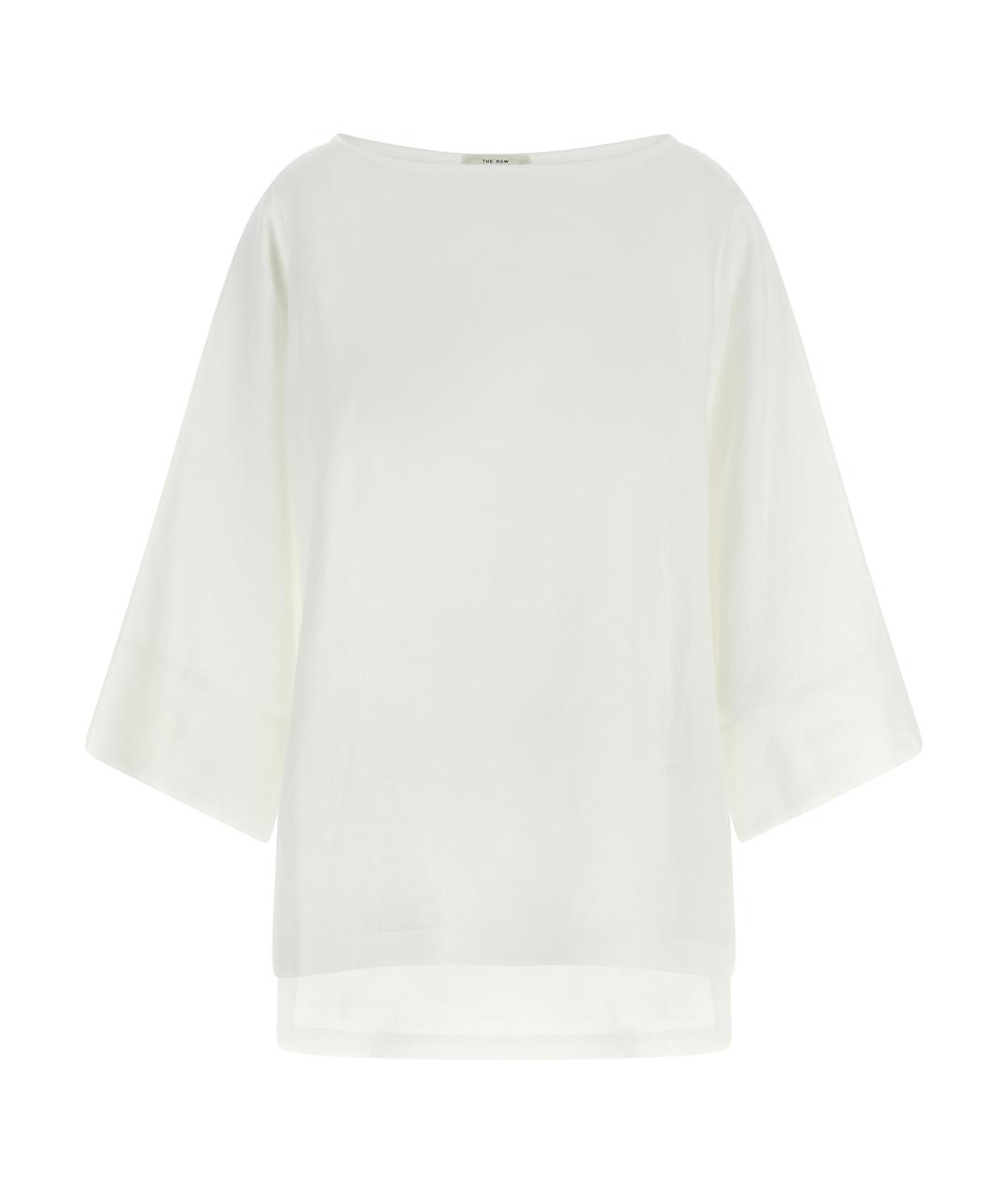 THE ROW Белая льняная блузы, фото 1