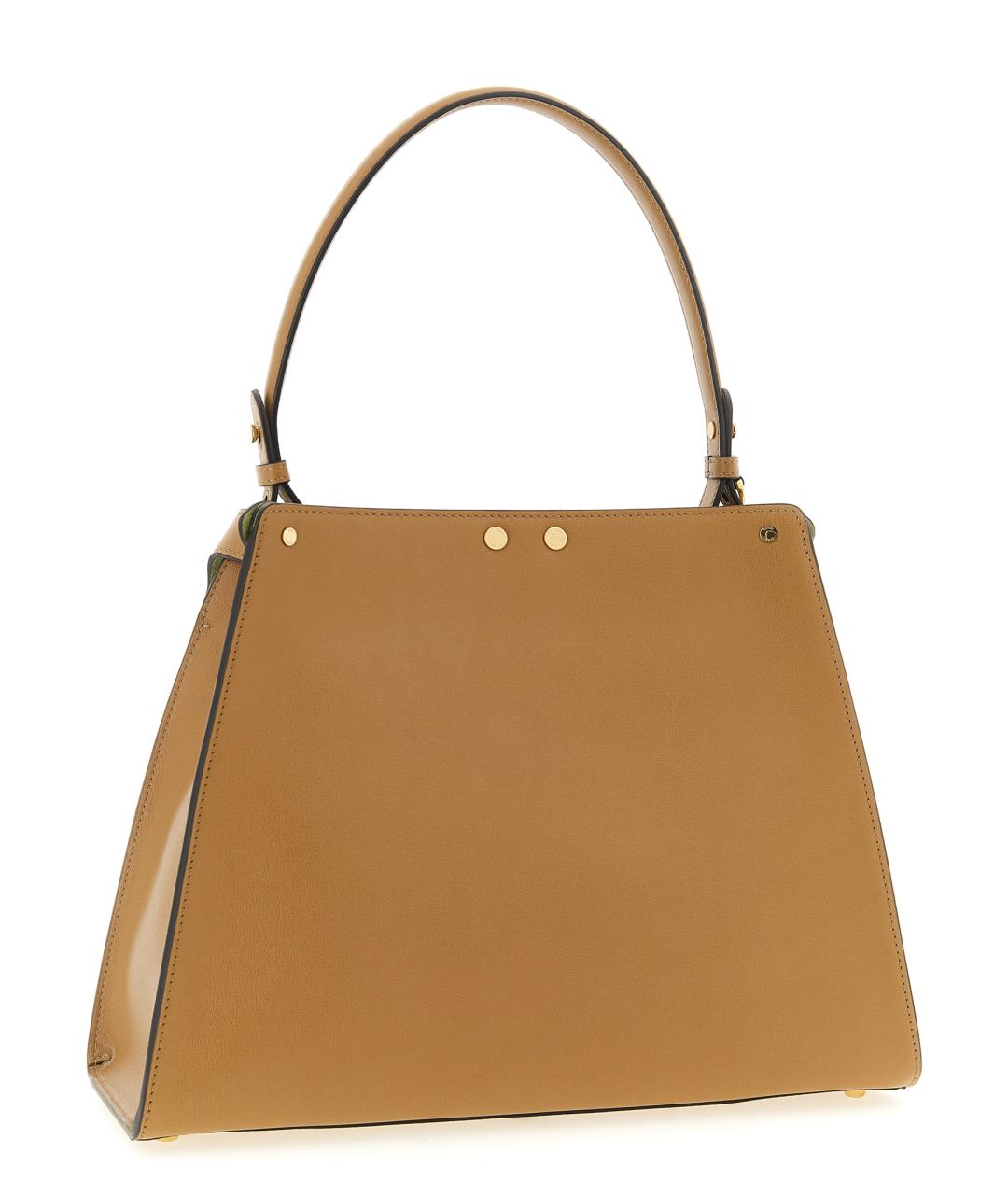 FENDI Бежевая кожаная сумка тоут, фото 2