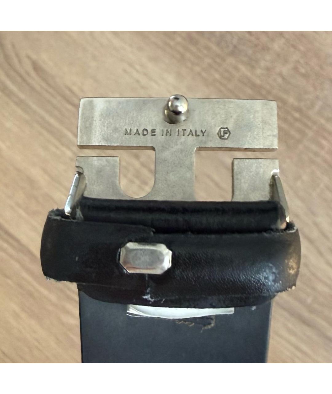 HUGO BOSS Черный кожаный ремень, фото 2