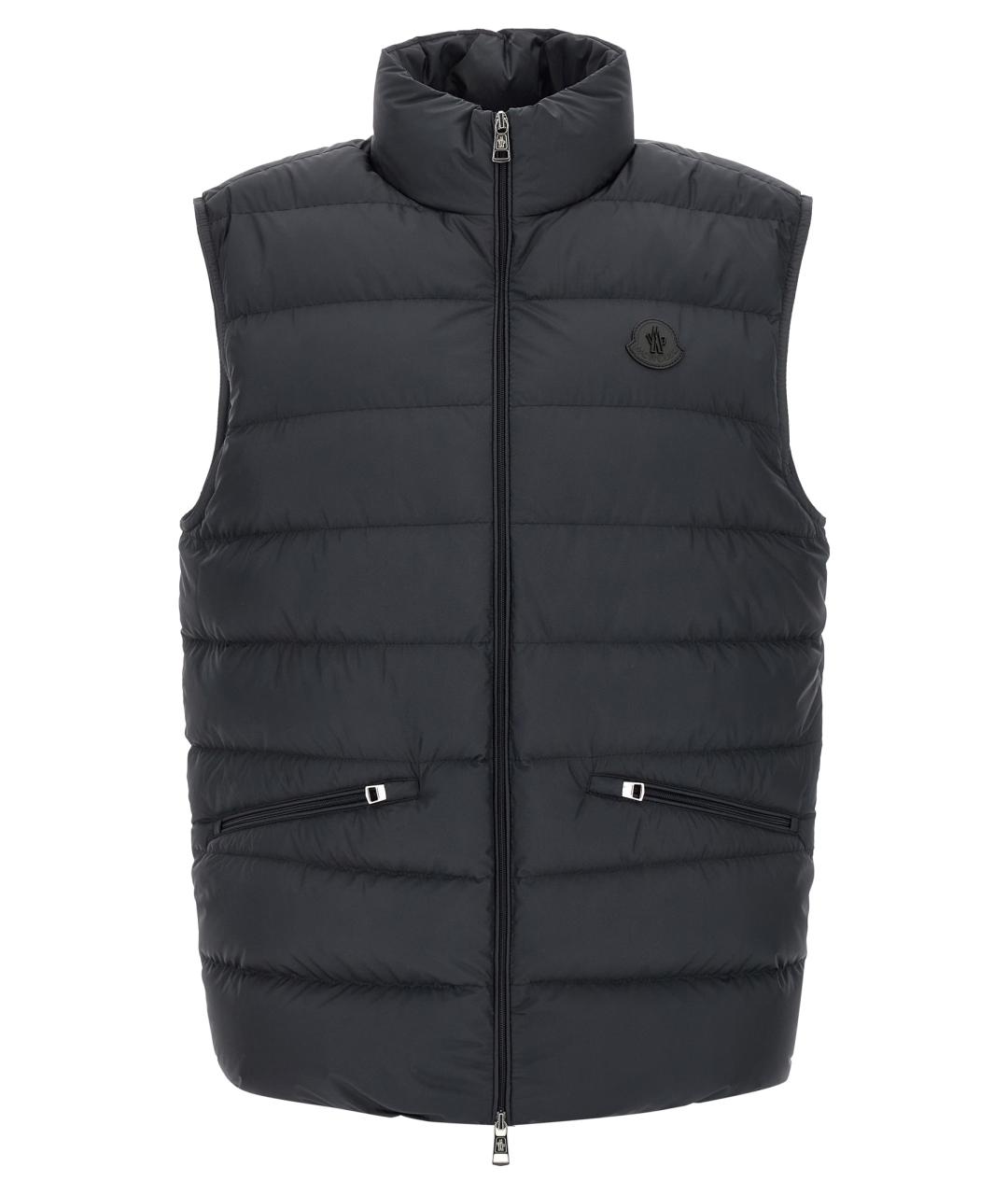 MONCLER Синий полиэстеровый жилет, фото 1