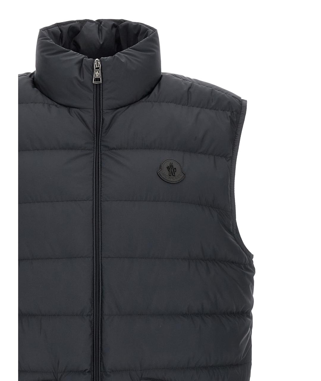 MONCLER Синий полиэстеровый жилет, фото 3