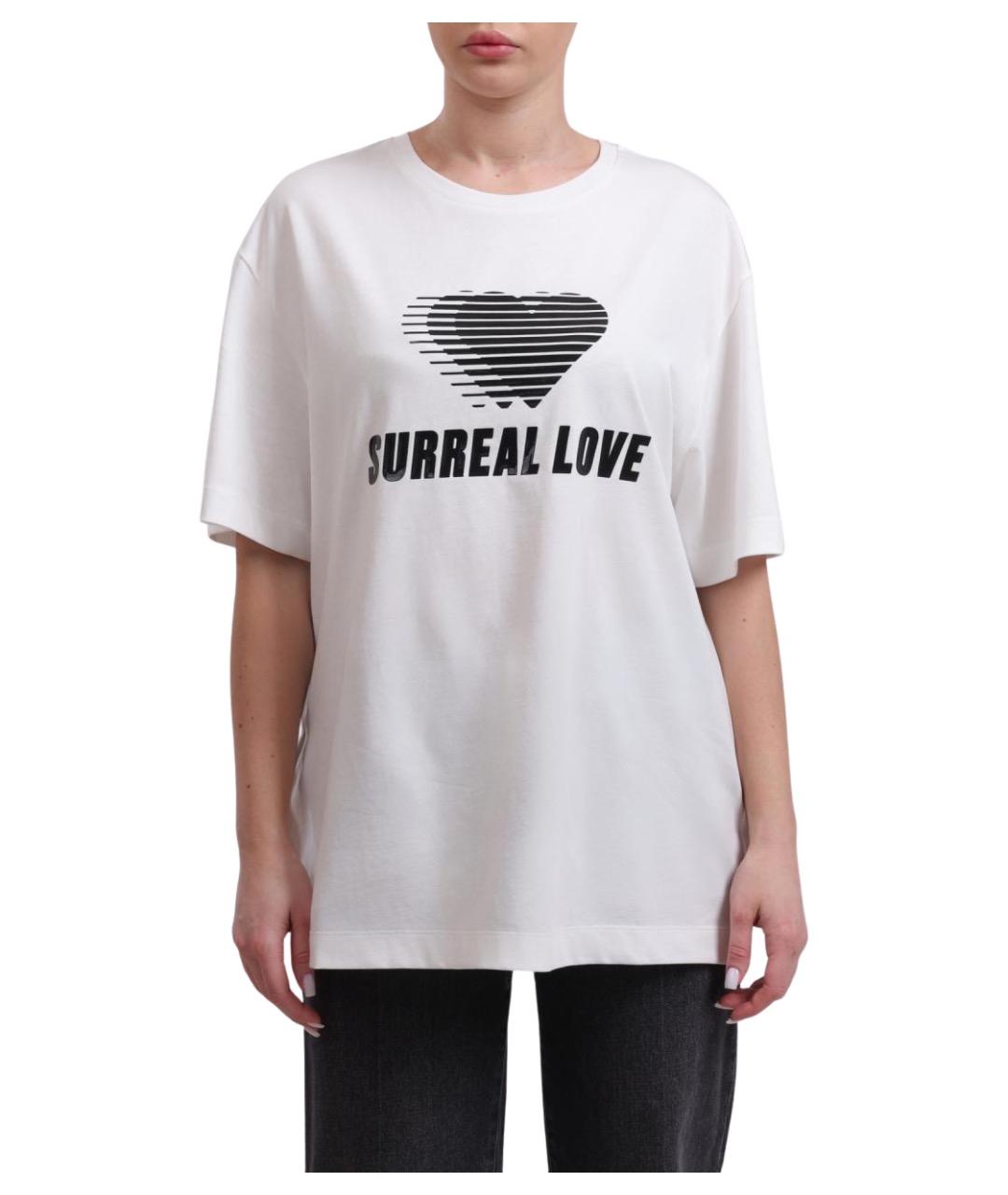 PINKO Белая хлопковая футболка, фото 1