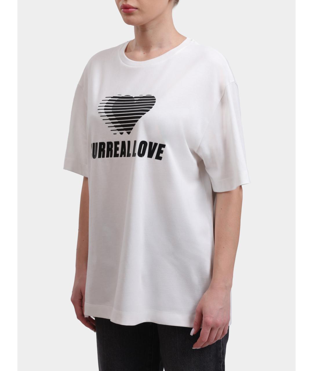 PINKO Белая хлопковая футболка, фото 3