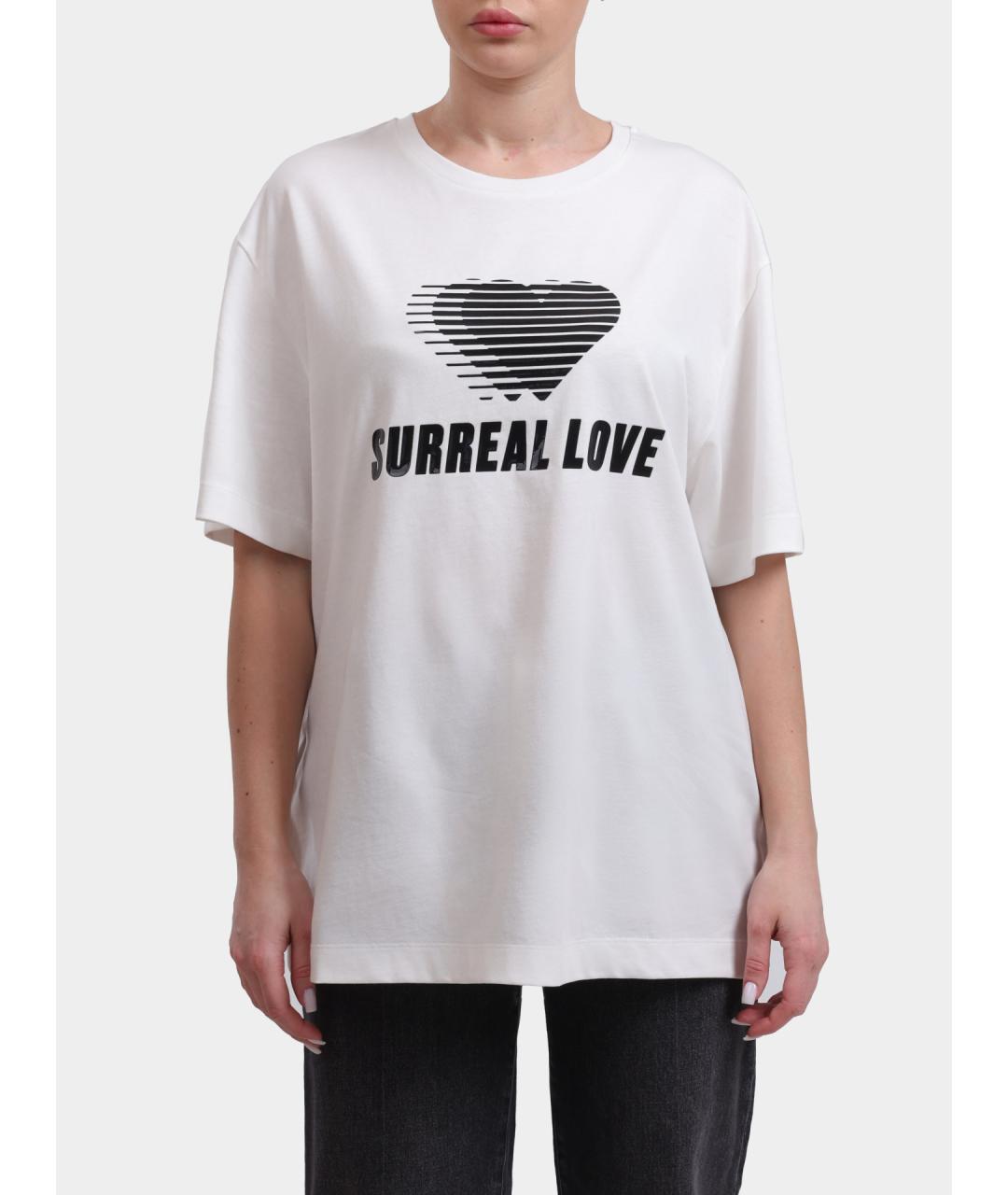 PINKO Белая хлопковая футболка, фото 6