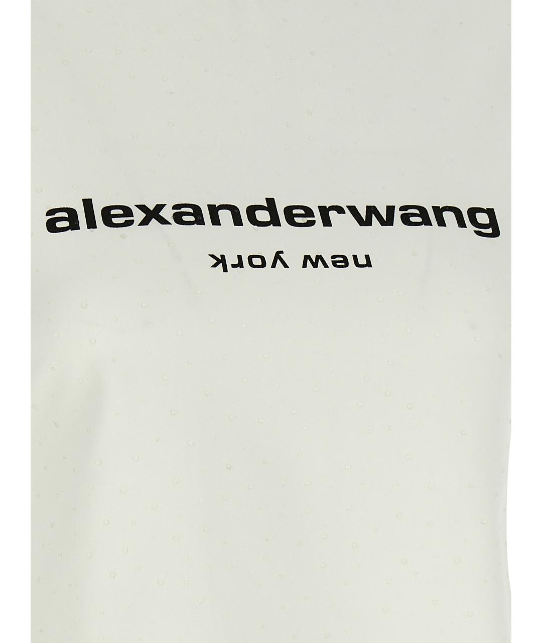 ALEXANDER WANG Белая хлопковая футболка, фото 4