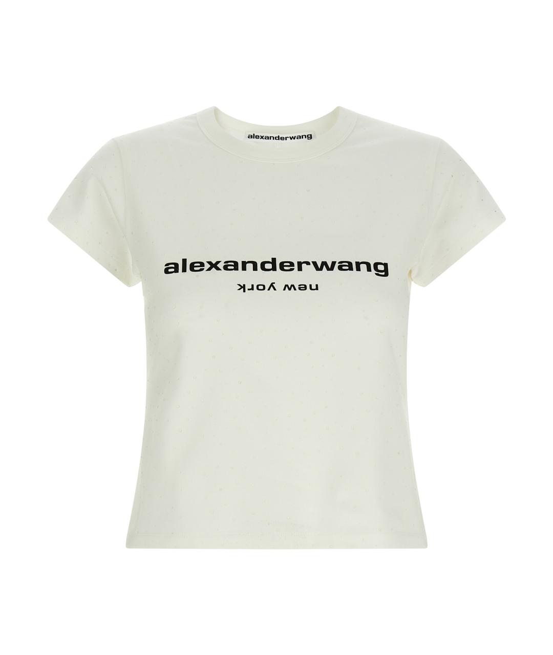 ALEXANDER WANG Белая хлопковая футболка, фото 1