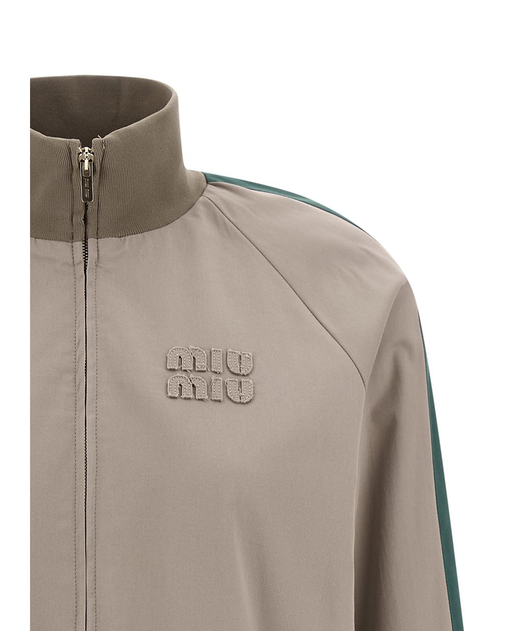 MIU MIU Серая хлопковая куртка, фото 4