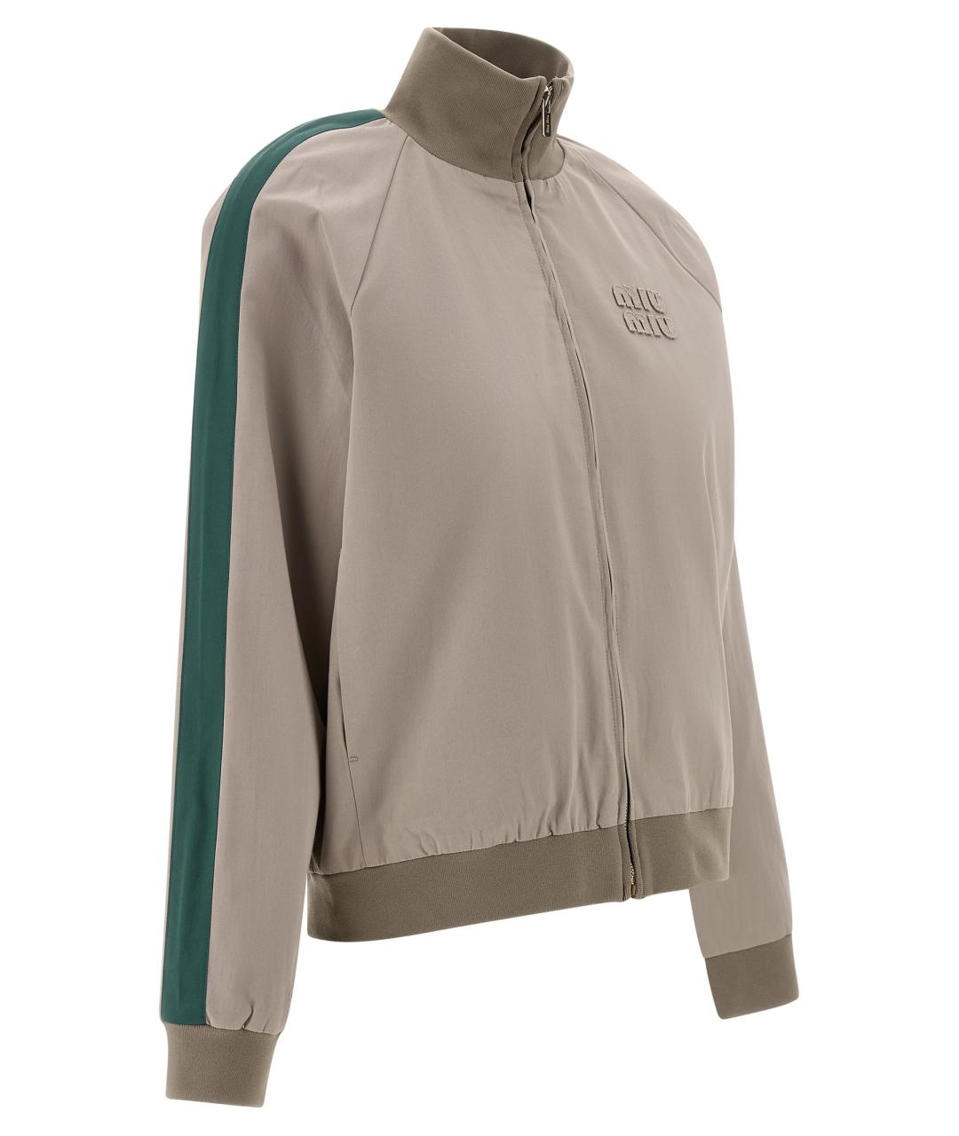 MIU MIU Серая хлопковая куртка, фото 3