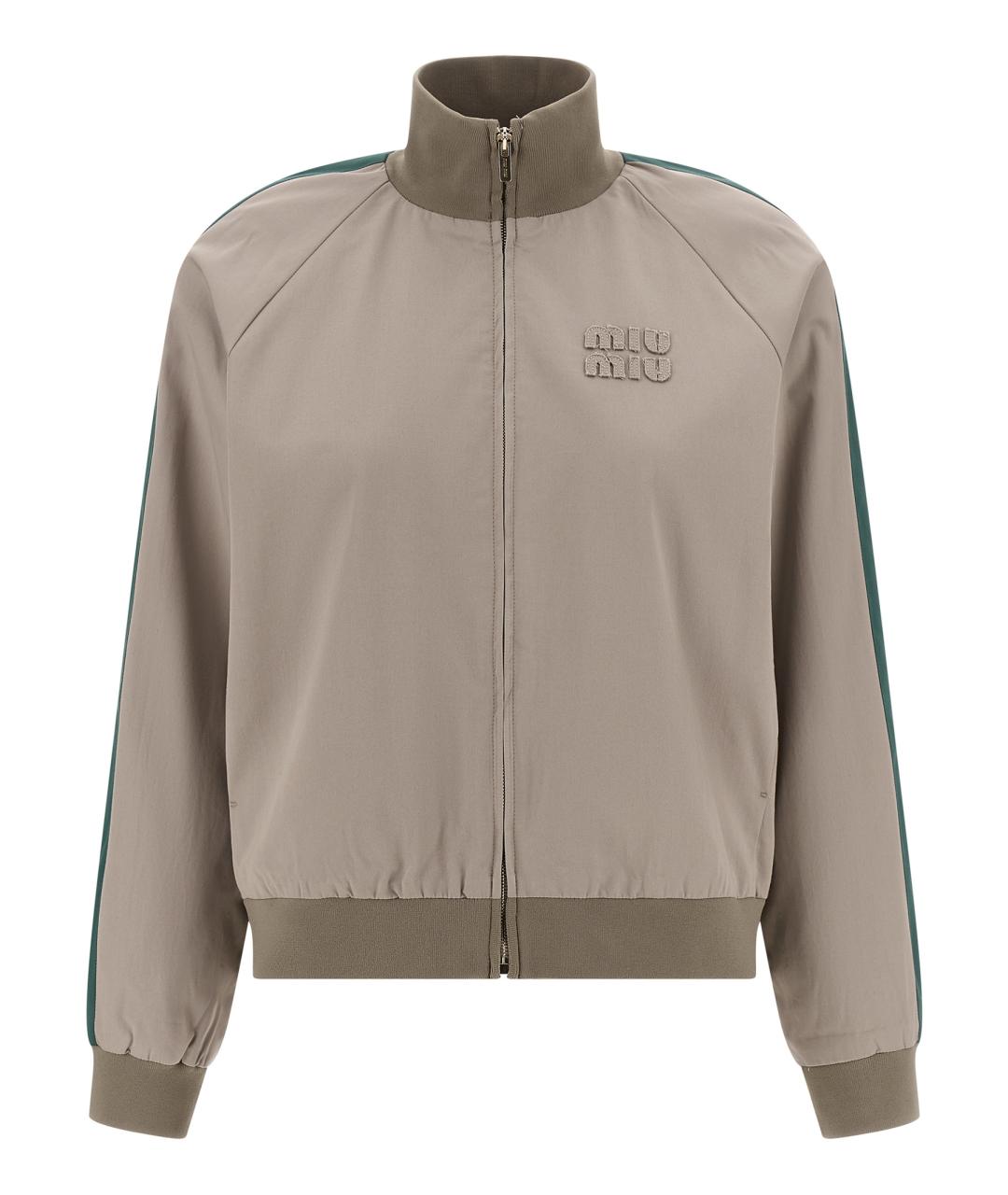 MIU MIU Серая хлопковая куртка, фото 1