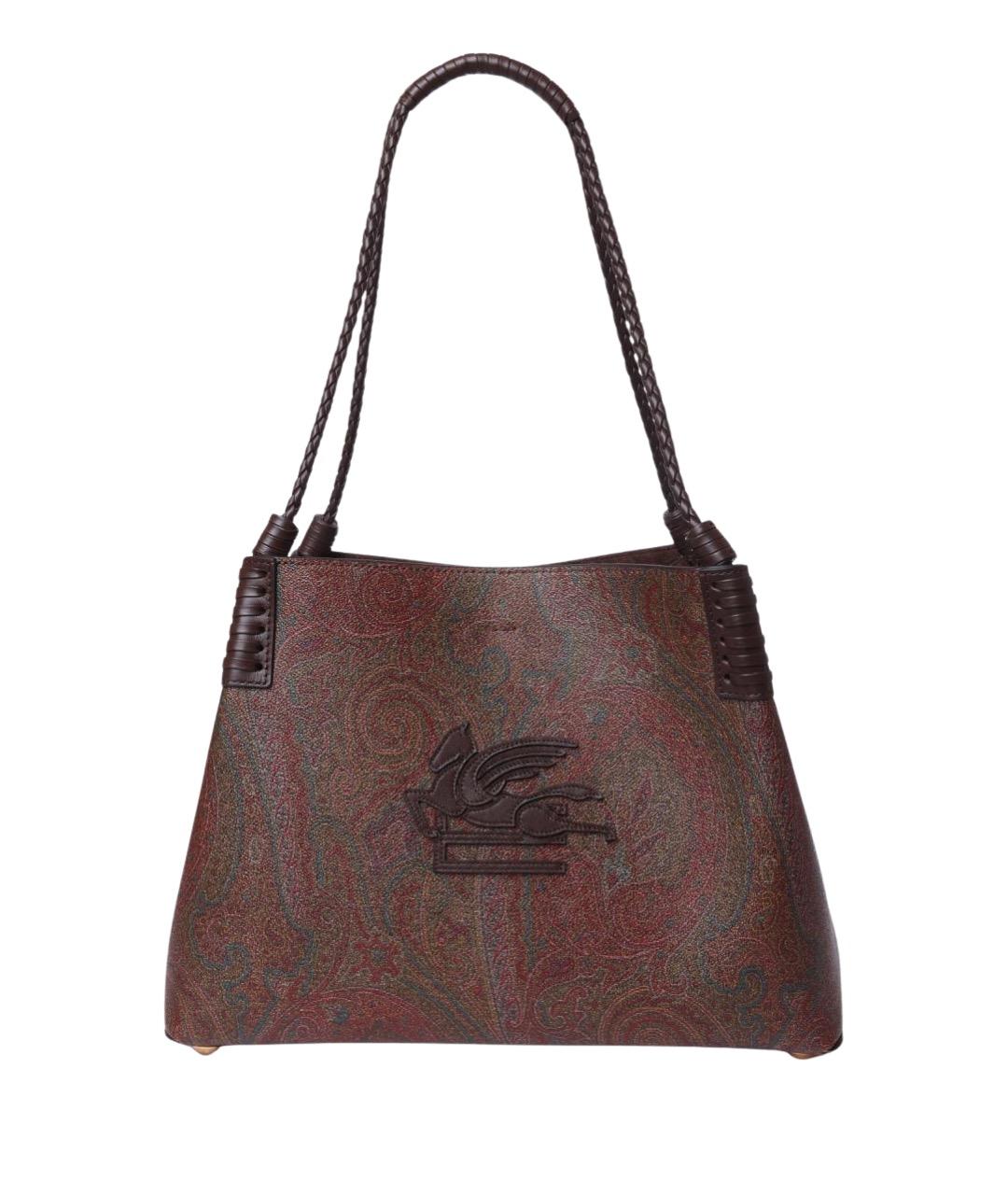 ETRO Коричневая кожаная сумка тоут, фото 1