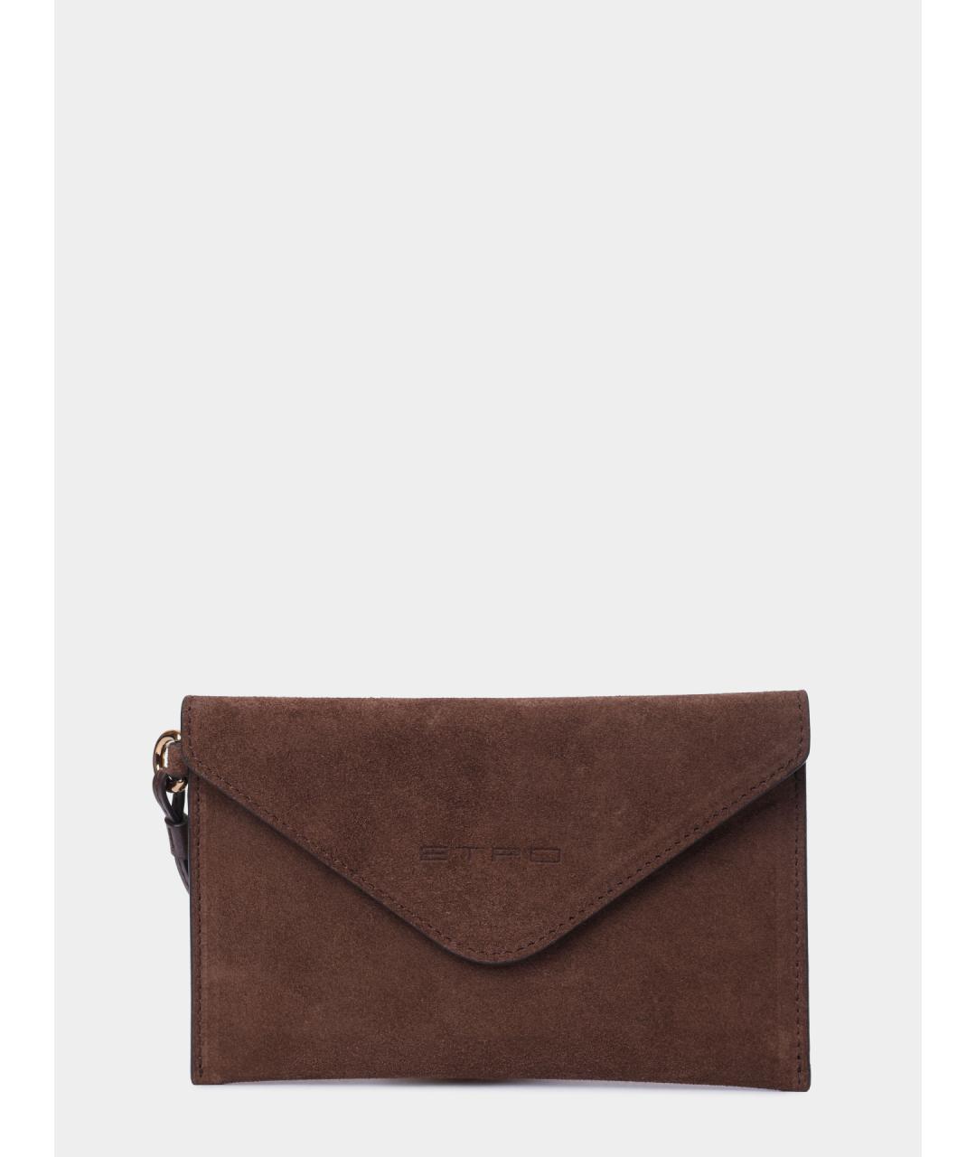 ETRO Коричневая кожаная сумка тоут, фото 5