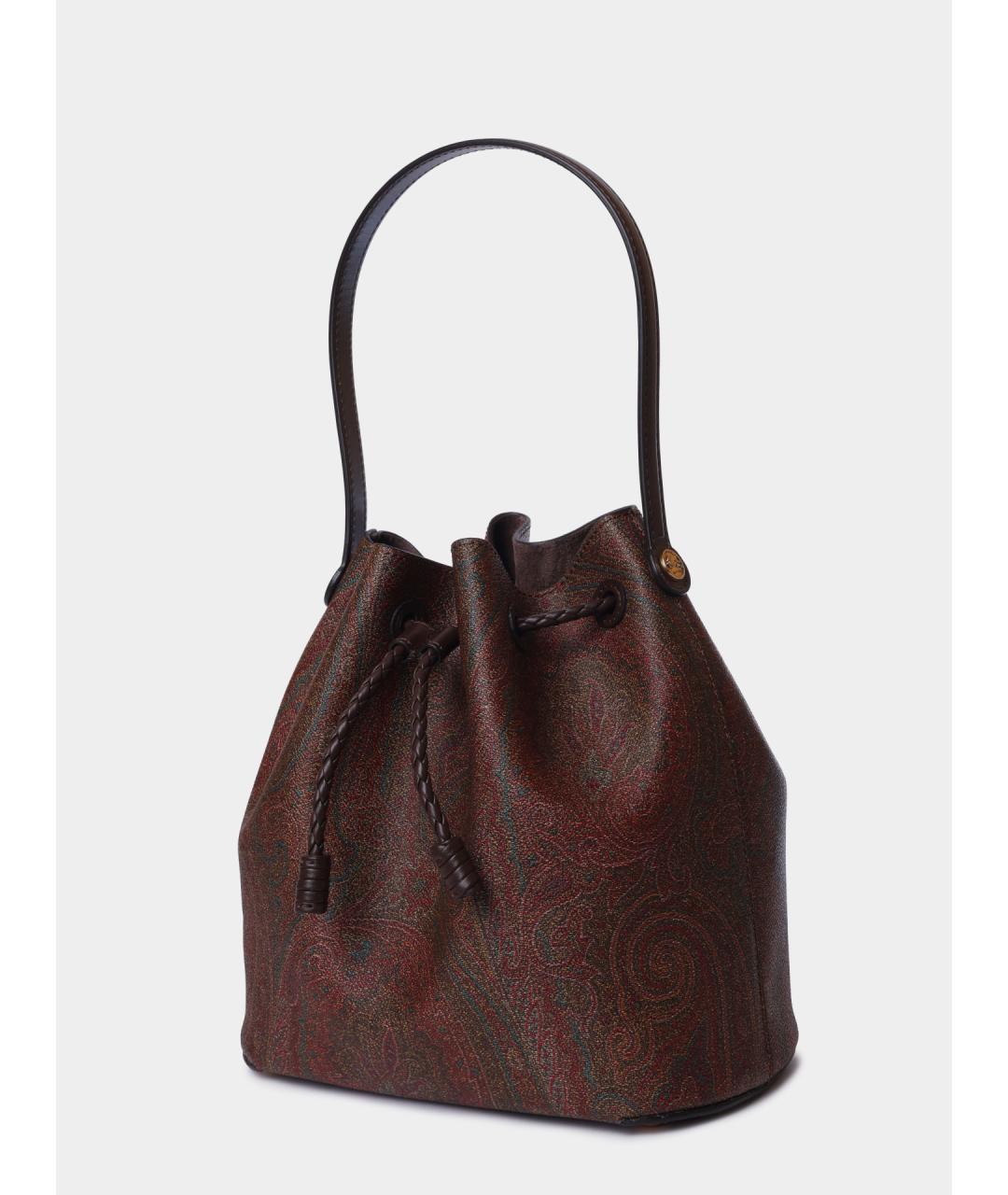 ETRO Коричневая кожаная сумка через плечо, фото 3