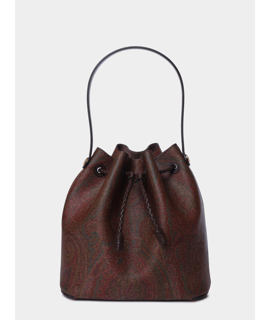 ETRO Коричневая кожаная сумка через плечо, фото 2
