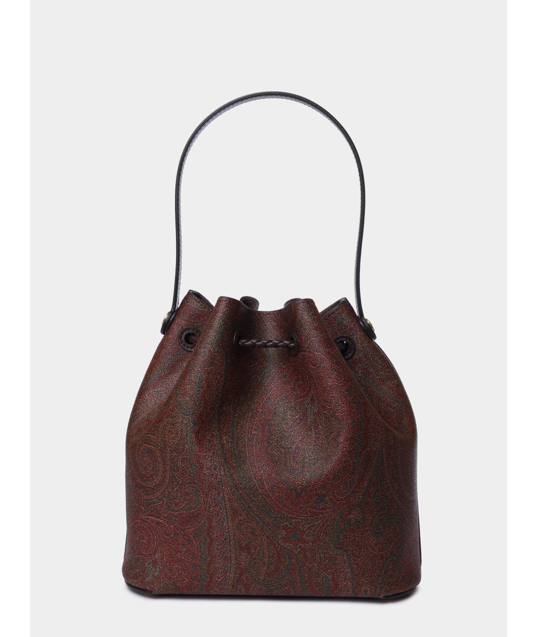 ETRO Коричневая кожаная сумка через плечо, фото 5