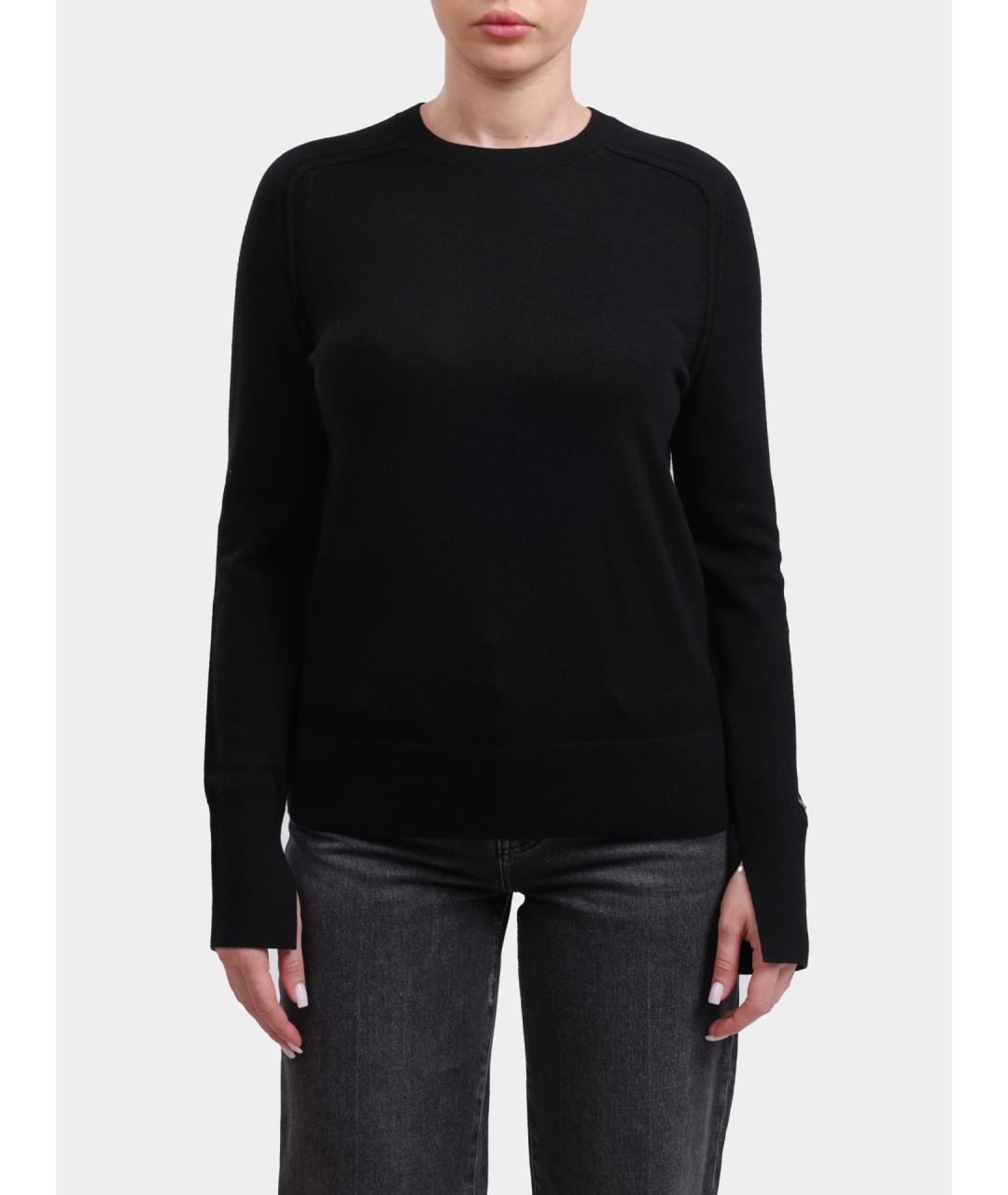 CALVIN KLEIN Черный шерстяной джемпер / свитер, фото 5