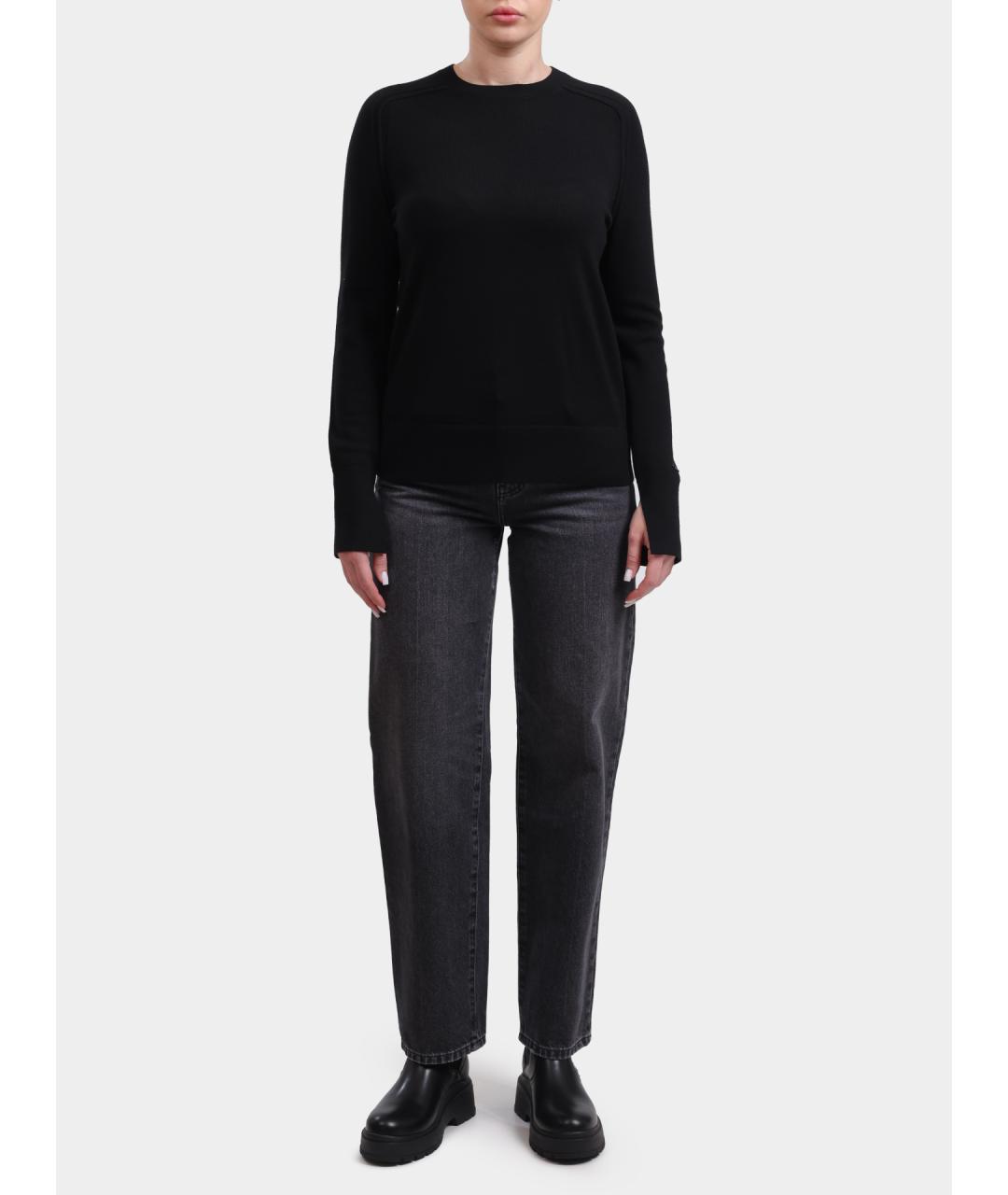 CALVIN KLEIN Черный шерстяной джемпер / свитер, фото 2